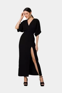 czarna sukienka maxi