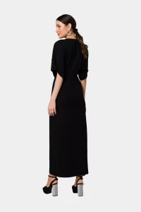 czarna sukienka maxi