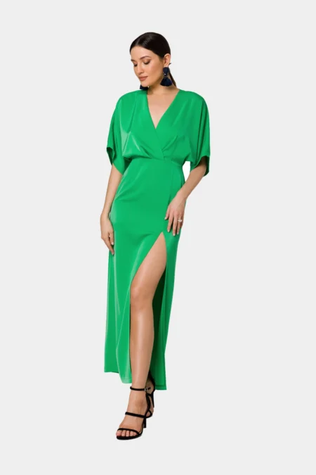 zielona sukienka maxi