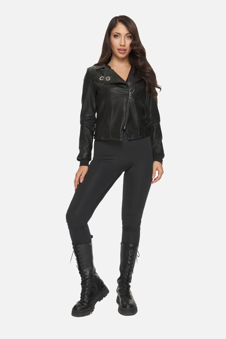 czarna kurtka ramoneska